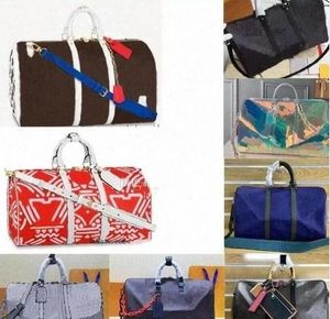 Borsa da viaggio in pelle trapuntata Borsa morbida morbida nera Manici superiori Borsone da donna firmato da uomo Custodia con chiusura a zip Borse grandi Moda