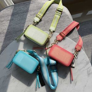 Широкие плечевые ремни Marc Camera Bag Women Crossbody Bags зеркало качество дизайнерские сумки квадратные мешки с поперечным телом Lady Luxurys Sangbags 220519