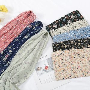 2023 Square Bubble Chiffon Instant Hijab Women's Head Scarf Shawl Muslim Popular Kerchief Small Floral Pashmina Stole 115*115cm