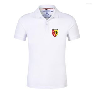 Erkek Polos Mens Polos Mens 2023 Yaz Polo Gömlek Erkekler Euro Club RC lens Baskılı Kısa Kollu Marka Klasik Pamuk Günlük Sport Sol Renk Yeni 2024