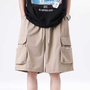 Cotton Cargo Summer Basketball Korean Fashion Street Clothing Men's Outdoor Sports Shorts 2023 P230524