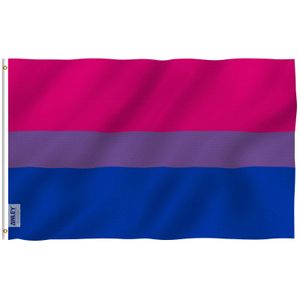 Bannerflaggor Anley 3x5 Foot Bi Pride Flag - Bisexual Flags Polyester G230524