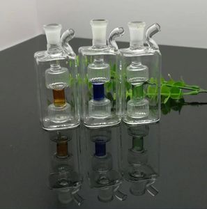 Rökrör vattenpipa bong glas rigolja vatten bongs mini fyrkantig glas vattenpipa flaska