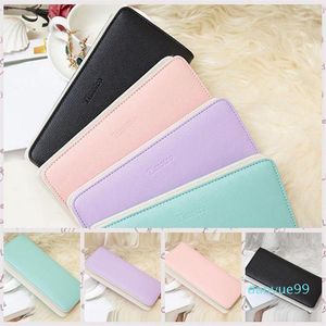 Mulheres carteiras de moda lady wristlet bolsas de dinheiro comprido bolsa de moeda com zíper cartões de cartões de identificação embreagem mulher farse notecase c5091236l