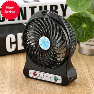 Nowy przenośny mini wentylator mini wentylator mini wentylator Air Cooler USB Fani pulpitu 3 Tryb Regulacja prędkości Summer Outdoor Hand Fan z LED światłami LED