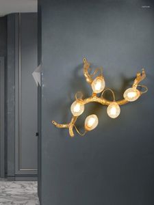 Duvar lambası Light Light Lüks Bakır Kabarcık Cam Meyve Restoranı Villa El Standart Olmayan Özelleştirme