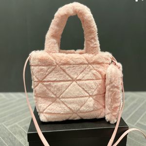 Cute Fur Shoulder bags Small Shopping Luxurys designers Long Chain Fashion womens CrossBody Handbags wallets ladies Clutch Flowers Bag Totes Cross Body Handbag