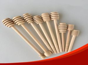 Spoons 100PCSPack Of Mini Wood Honey Dipper Sticks Individually Wrapped Server For Jar Dispense Drizzle Wedding 16cm3781490