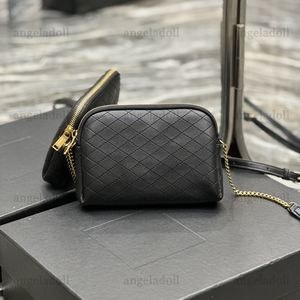 10a Ayna Kalite Tasarımcıları Mini Kabuk Çantaları Mini 19cm Bayan Çanta Gerçek Deri Kuzular Kapitone Siyah Çanta Lüks Debriyaj Crossbody Omuz Zinciri Kutusu Çanta