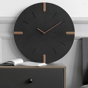 Wall Clocks Light Luxury Wooden 3D Clock Modern Design Living Room Decoration Nordic Simple Creative Art Watch Home Decor