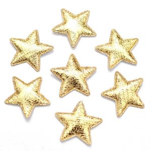 20PSCSewing Notions Tools 100Pcs 25mm Gold and Silver Foil Star Patch for DIY Craft/Clothing/Hairpins/Wedding Decoration P230524