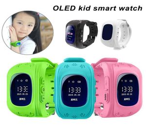 Anti Lost Q50 OLED Child GPS Tracker SOS Smartwatch lbs Location Safe Monitoring Positionering Telefon Kids titta på kompatibla iOS Andro4761287