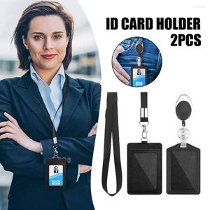 Storage Bags 2 Pack Of ID Card Holder With Neck Lanyard Strap And Retractable Badge Reel For Office School Business Exhibition Supplies VC