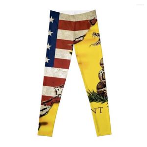 Pantaloni attivi Bandiera americana USA con Gadsden Don't Tread On Me # 2A Leggings per fitness Donna Harem Sports Tennis