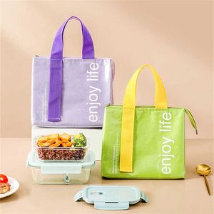 Backpacking Packs Waterproof PU hot lunch suitable for women children food bento insulation cooler bag portable picnic work meal container P230524