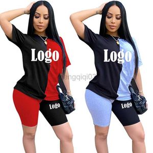 Trass femininas Treno Summer mulheres moda a camiseta de manga curta e shorts teram o esporte solto de verão use ioga casual ginástica roupas de mulher