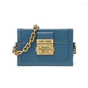 Вечерние сумки Fanyroad Brand Light Luxury Women's Bag 2023 Дизайнерская цепная коробка ретро -премиум -мода одно плече