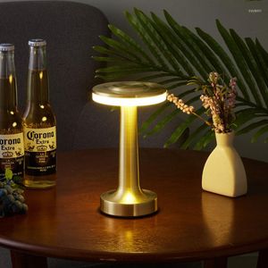 Table Lamps Rechargable Lamp Bar Cordless Portable Led Charging Desk Bedroom Bedside Light Fixtures Cafe Restaurant Home Decor