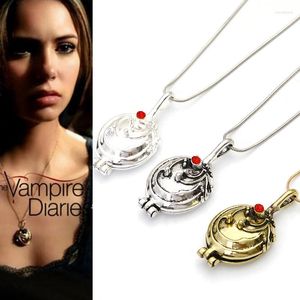 Catene The Vampire Diaries Collana Elena Gilbert Moda Vervain Verbena Ciondolo Po Locket Chocker Gioielli Donna Ragazza Per Cosplay