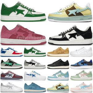 Luxury Apes Sta low Nigo casual shoes Bathing men women designer sneaker triple white ABC como Comics black blue patent leather Bordeaux grey Tokyo sneakers R24