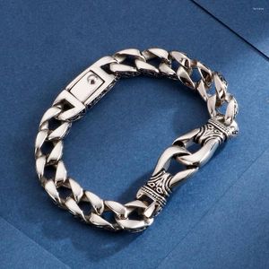 Länkarmband fongten cool hiphop charm män armband rostfritt stål guld/svart/silver färg special viking manlig kedja juvelery