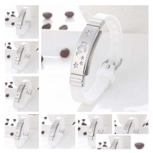 Identificação Sile Watch com pulseira de aço negativo e inoxidável