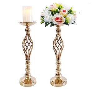 Bakeware Tools 1st/Lot Decoration Flowers Vases Candle Holders Road Table Centerpiece Metal Stand Piller Ljusstake For Wedding Party