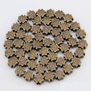 Spacers Epacket Dhs Vintage Bronze Fourleaf Clover Spacer Beads Diy Gsdwz081 Tibetan Sier Drop Delivery Jewelry Findings Components Dhutp