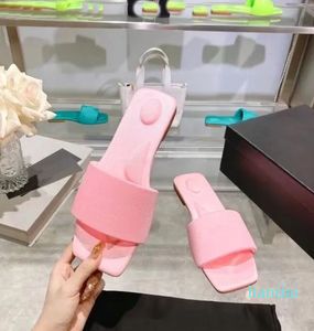 Designer Selppers Sapatos planos femininos sandálias de couro genuíno