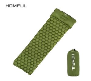 Sleeping Pad Camping Mat With Pillow air mattress picnic Inflatable Cushion Fast Filling Air Moistureproof bed 2202104910580