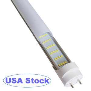 4FT LED T8 Ballast Bypass Type B Light Tube, 72W Dual-Ended Connection, 6500K, Transparent Frosted Milky Lens, T8 Tube Light for G13 120-277V NO RF Driver crestech168