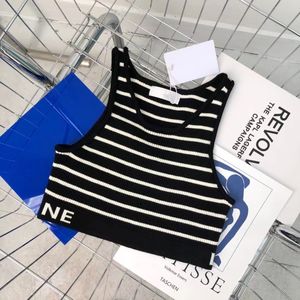 Womens Designer Tanks Knit Vest Sweaters T Shirts Summer Designer Striped Letter Sleeveless Tops Knits Fashion Style Ladies party sexy Camis Sleeveless Sport Tops