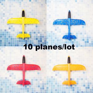 ElectricRC Aircraft Foam Hand Throwing Airplanes Toy 37cm 48cm Flight Mode Glider Inertia Planes Model Aircraft Planes for Kids Outdoor Sport 230523