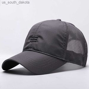 Kapity kulowe mężczyźni duży rozmiar czapki szczytowej Summer Hats Truker Hats Big Bone Man Suchy Szybkie chłód baseballowe czapki M 55-60CM L 60-65 cm L230523