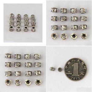 Distanser Epacket DHS Plating Barrel Pärlor DIY Spacer Style Jewelry Accessories GSDWZ063 Tibetan Sier Drop Leverans Findings Components DHGFU