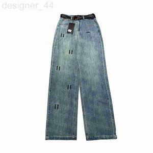 Women's Jeans designer Women Blue Vintage Straight Designer Embroidered Pants Woman Denim 2BQ1