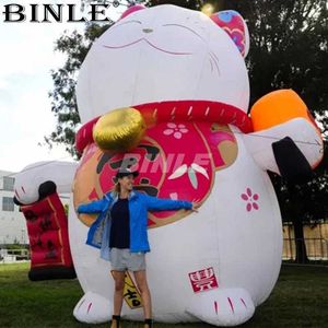 Mais popular atraente decoração de lojas gigante inflável Lucky Cat Mascote de publicidade para fortuna inflável para venda