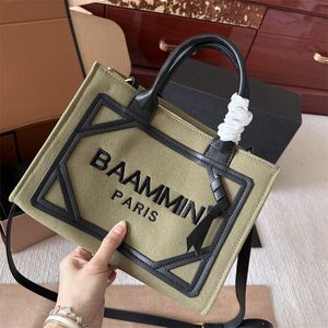 Armygreen Canvas Tote Bags Cross Body Women Designer Handbags Purse Letter Embroidery Mens Clutch Tote Shoulder Bag Bal Handbag