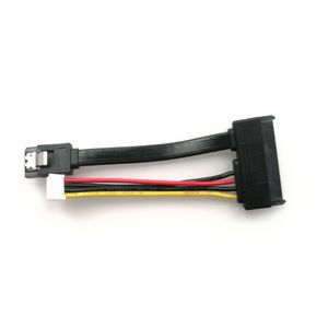 10pcs/lot 7+15 22pin sata hard disk drive 4pin power data cable 2in1 for htpc hin mini itxメインボードコード10cm