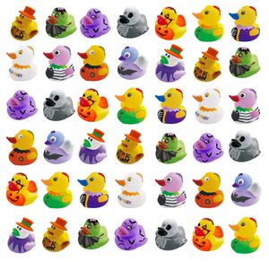 Halloween Gummi Enten Baby Bad Spielzeug Party Liefert Kinder Dusche Bad Spielzeug Float Quietschende Sound Ente Wasser Spielen Spiel Geschenk für Kinder