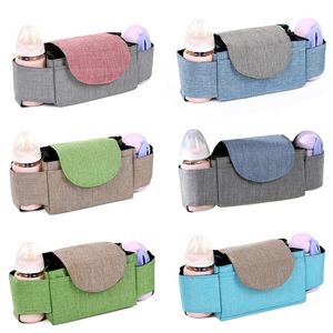 Stroller Hanging Bags Mummy Nappy Bags Organizer Travel Diaper Nursing Bags Multifunctional Water Cup Storage Bag Stuff Outing Trolley Pram Accessories BC722