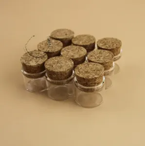 품질 5g 미니 작은 유리 병 바이알스 항아리 코르크 스토퍼 장식 코르크 유리 테스트 튜브 5ml 병이있는 코르크 도매.