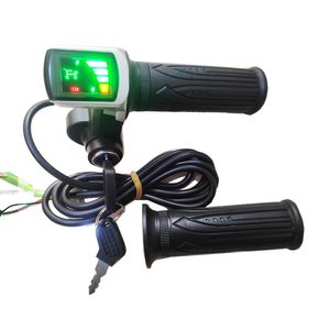 Kierunki rowerowe komponenty przepustnicy elektryczne 24V36V48V akcelerator dla E Electric Electric Hulsbar z wyświetlaczem LED 230523