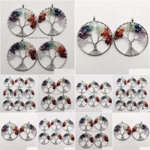 Colares pendentes 7 Chakra Colar Cristal Natura