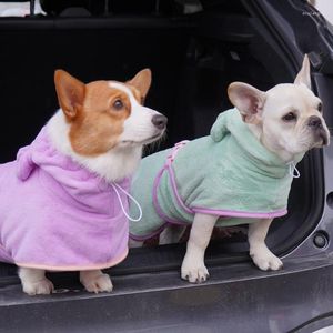 Dog Apparel 1Pcs Bathrobe Soft Coral Fleece Pet Super Absorbent Quick-drying Towel For Cats Dogs Household Pajamas Accessories