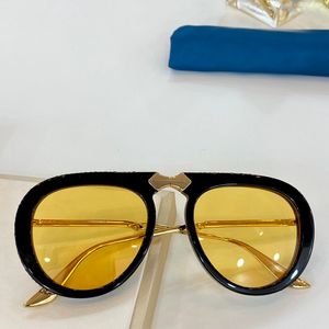 Óculos piloto de piloto amarelo preto com homens de cristal mulheres designers de verão, óculos de sol Sunnies Gafas de Sol Sonnenbrille Sun Shades UV400 Eyewear com caixa