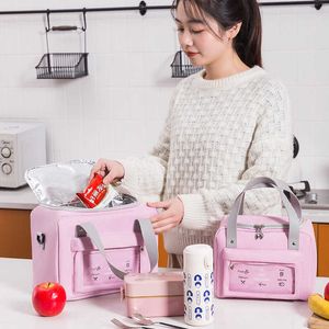 Backpacking Packs Hot lunch with shoulder straps large capacity insulated food cooler picnic travel bento box delivery bag P230524