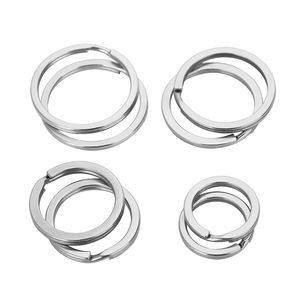 10/20PCS 100% Stainless Steel Key Rings with Spring Buckle 15 20 25 28 30 32mm Size Split Ring Key Rings For Bag Key Chains