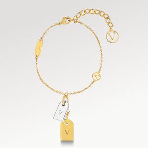 Gioielli di design di lusso Bracciale donna Catene in nanogrammi d'oro Bracciali in oro da donna Love Links Collane con catena da polso da donna