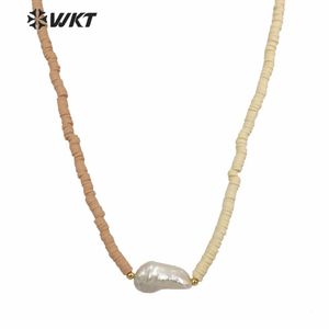 Necklaces WTJN130 Amazing hand make strands 4mm resin beads pearl themed necklace lady loved natural pearl choker necklace with sand colo